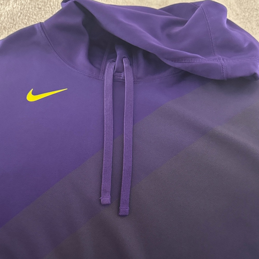 Nike Purple Sweatshirt with Yellow Swoosh